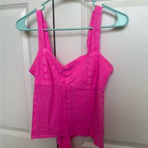 Urban Outfitters Pink tie tank top